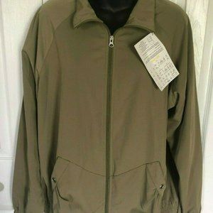 Sport Savvy Womens Green Long Sleeve Zip Up Jacket